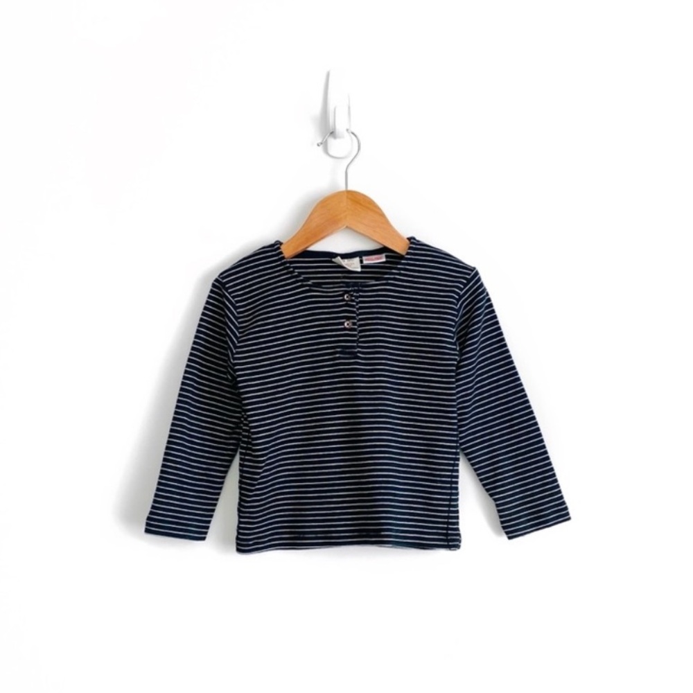 Zara Baby Striped Long Sleeve Henley Top